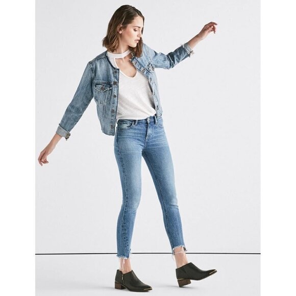 Lucky Brand denim jean trucker jacket - Picture 1 of 10